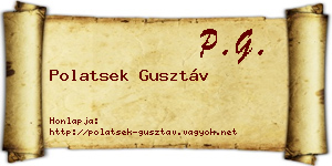 Polatsek Gusztáv névjegykártya